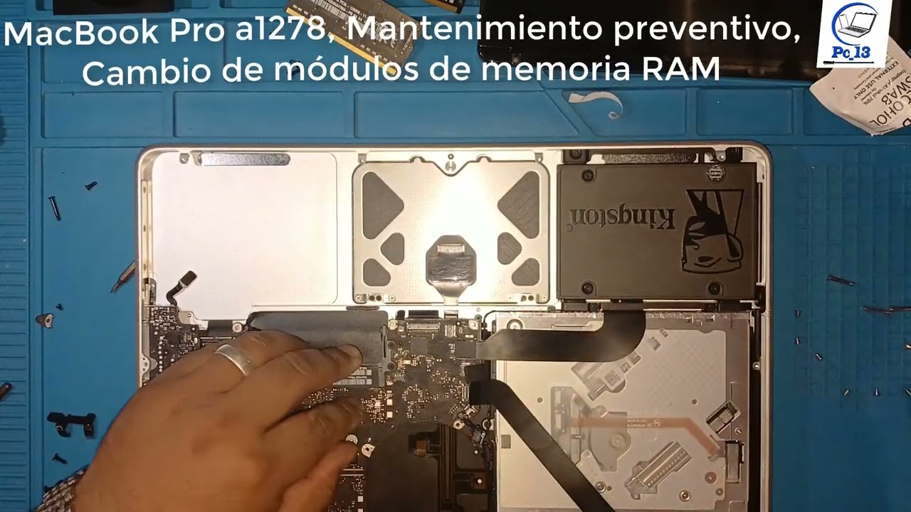 Mantenimiento general y cambio de RAM, MacBook Pro a1278