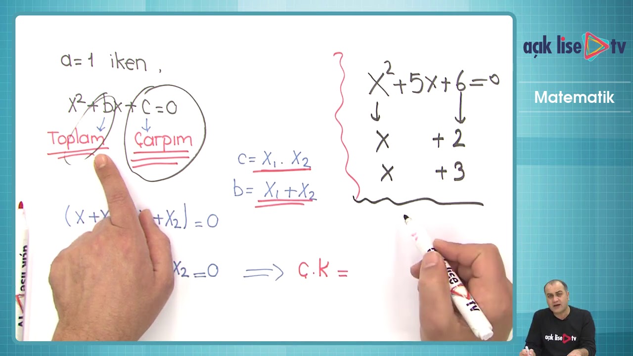 Matematik 4 Ikinci Dereceden Denklemler Ikinci Dereceden Bir Bilinmeyenli Denklemler 1 1080p