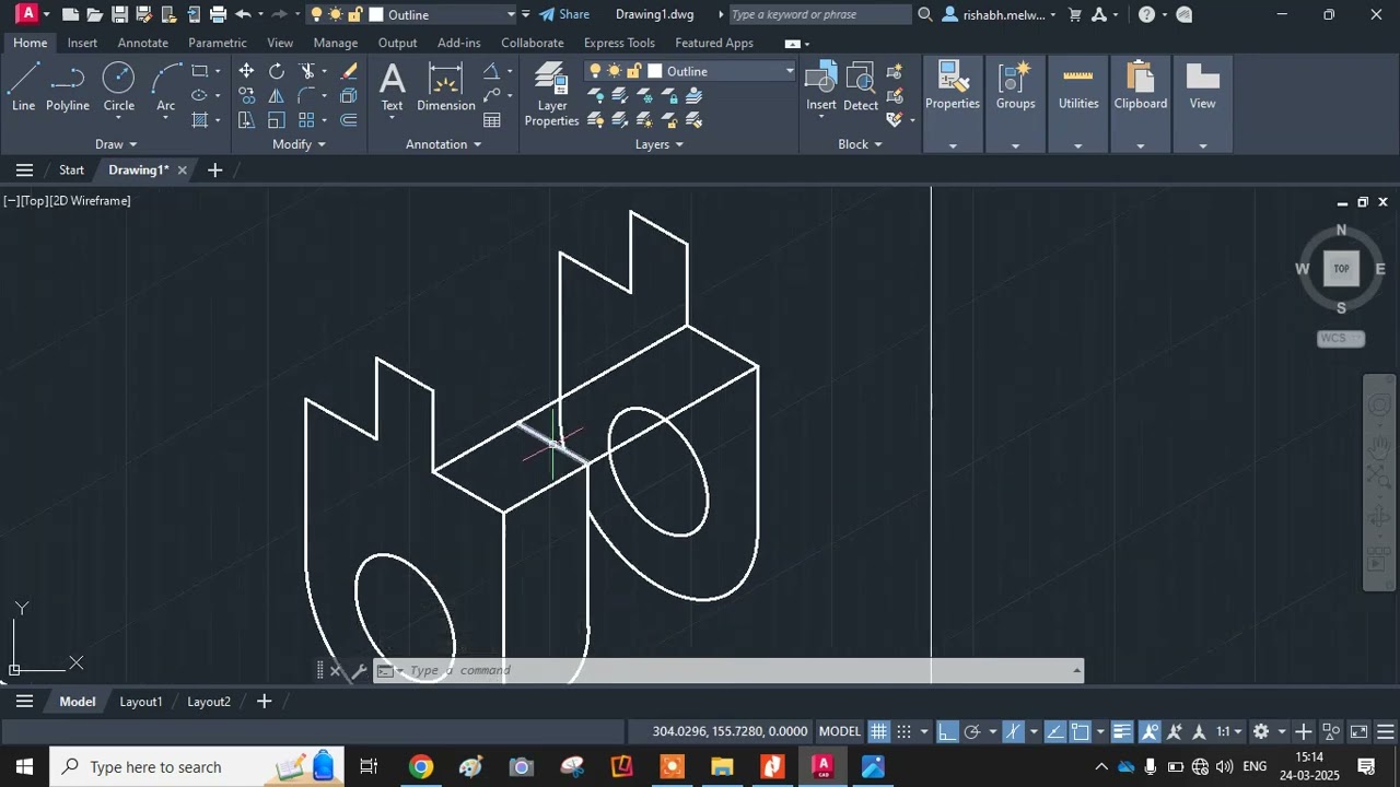 Isometric views practice Q2