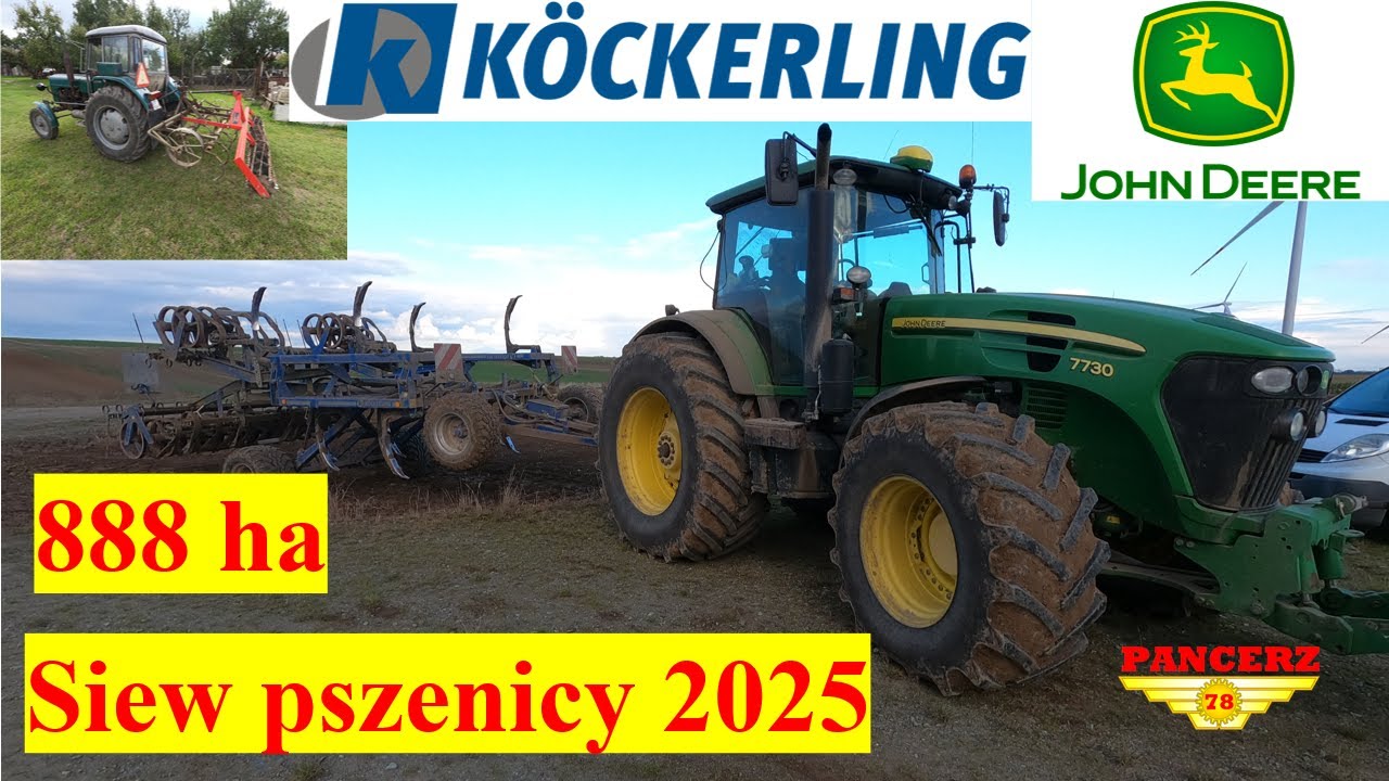 Siew pszenicy 2025 John Deere 7730 + Kockerling Quadro 400 bezorka