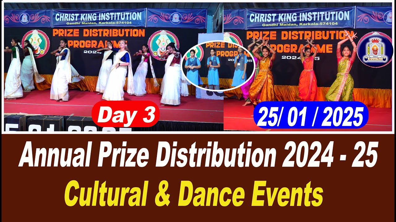 Day 3 Cultural Events | Annual Prize Distribution | School Annual Day | Karkala Christ King School