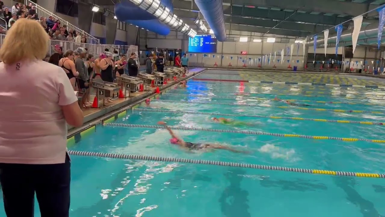Chatham swimmers Jules McGrath, Julia Jadro and Lucy Ladd in 100 back