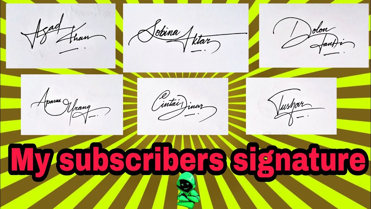 Subscribers name signature | Thanks❤ | Anup calligraphy |