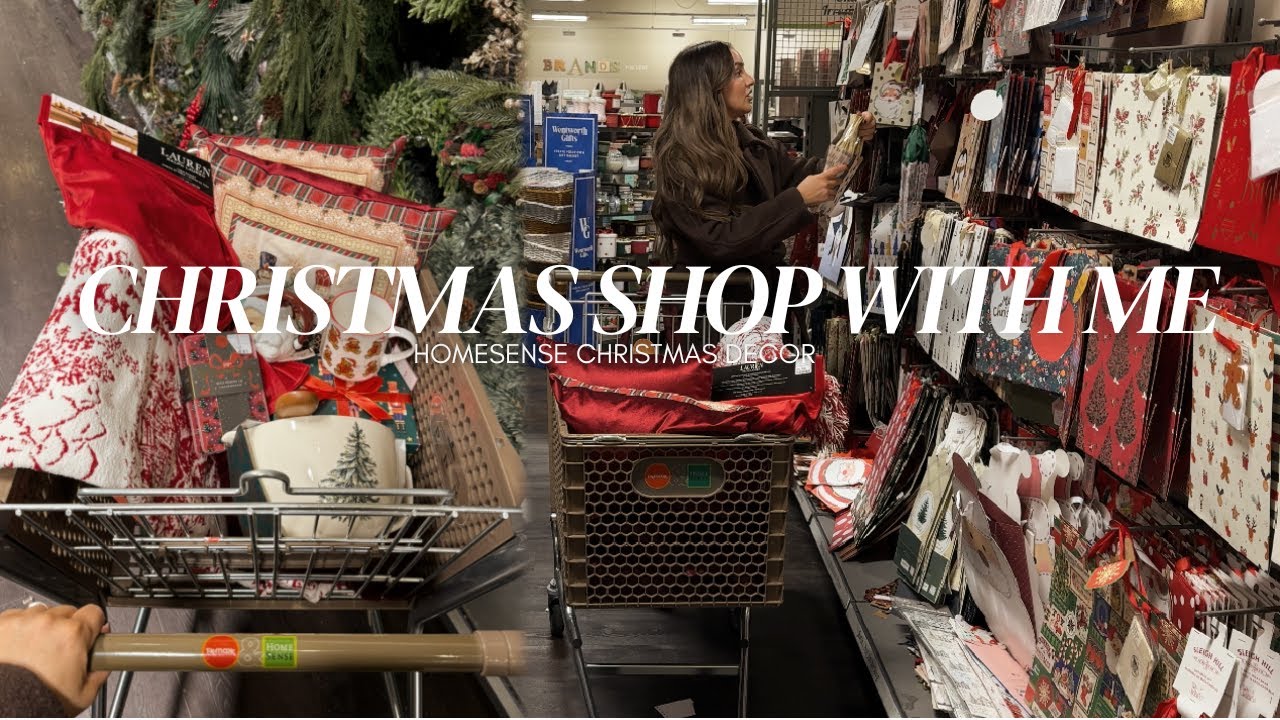 CHRISTMAS SHOP WITH ME | Homesense/tkmaxx christmas home finds!