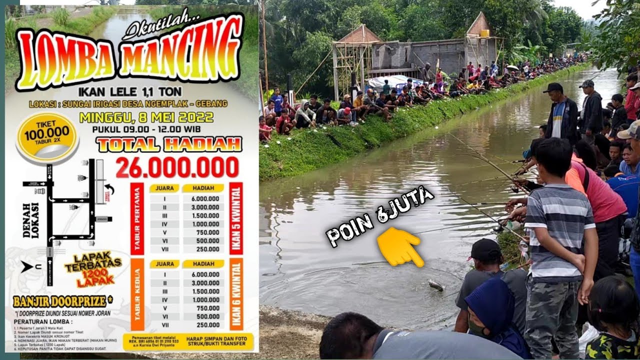 LOMBA MANCING LELE TOTAL HADIAH 26 JUTA || GEBANG PURWOREJO