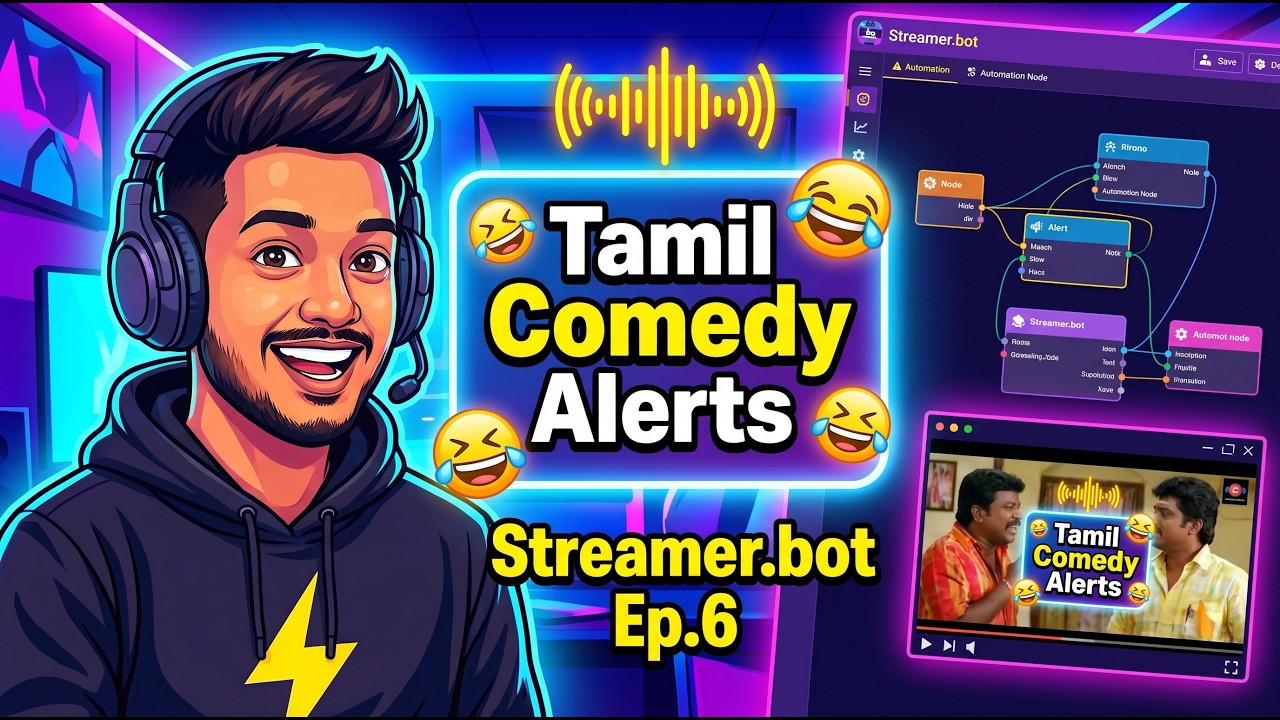 How to Add Tamil Comedy Dialogues as Stream Alerts 😂 | Streamer.bot Tutorial | Ep.6