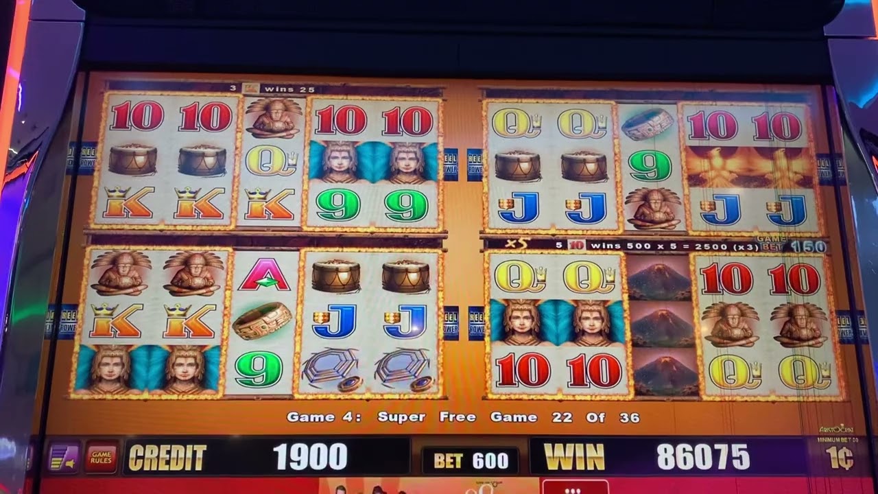 Wonder 4 - Fire and Light Slot Machine - Super Free Bonus Game HandPay !