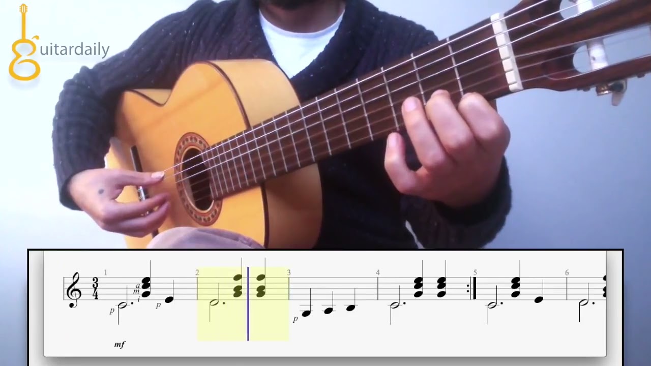Yine Bir Gülnihal - Dede Efendi - Fingerstyle Gitar Düzenlemesi - Nota