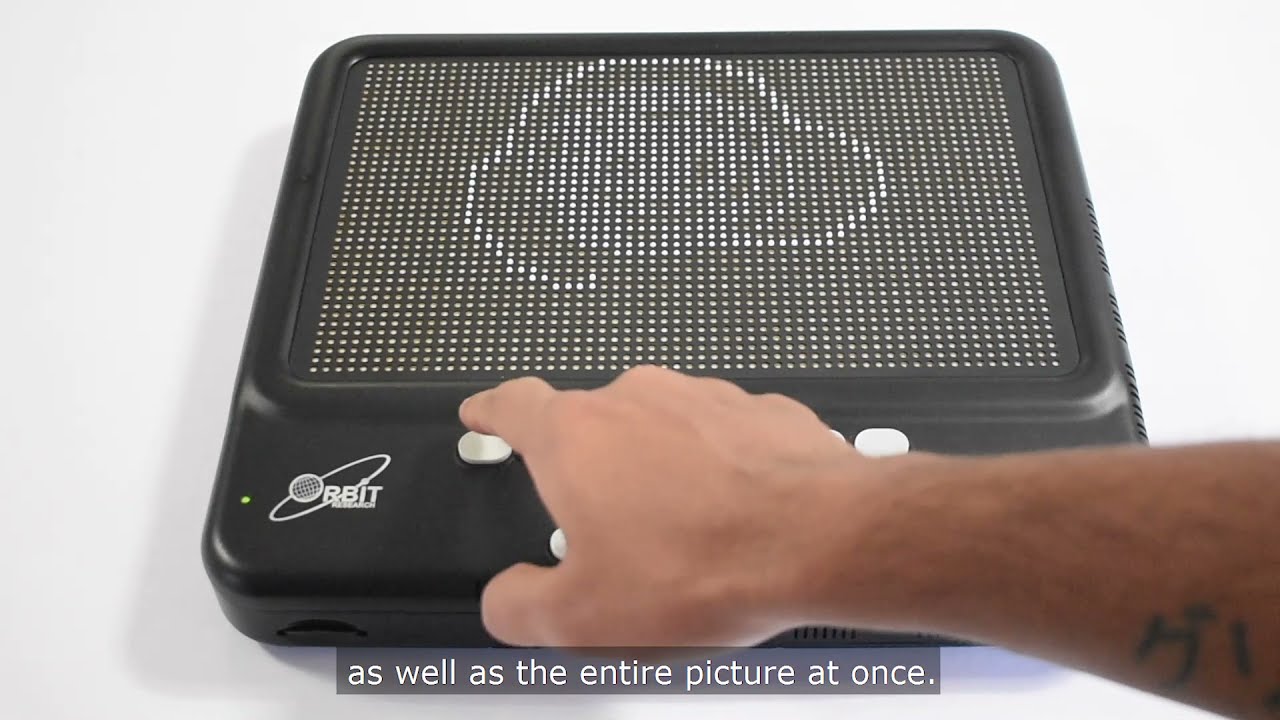 Tactile Reading 2021 preconference. Orbit’s Graphiti Tactile Graphic Display by Venkatesh Chari