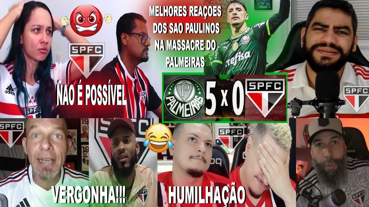 MELHORES REAÇOES DOS SÃO PAULINOS AO PALMEIRAS 5X0 SÃO PAULO COM SHOW DO PIQUEREZ E BRENO LOPES