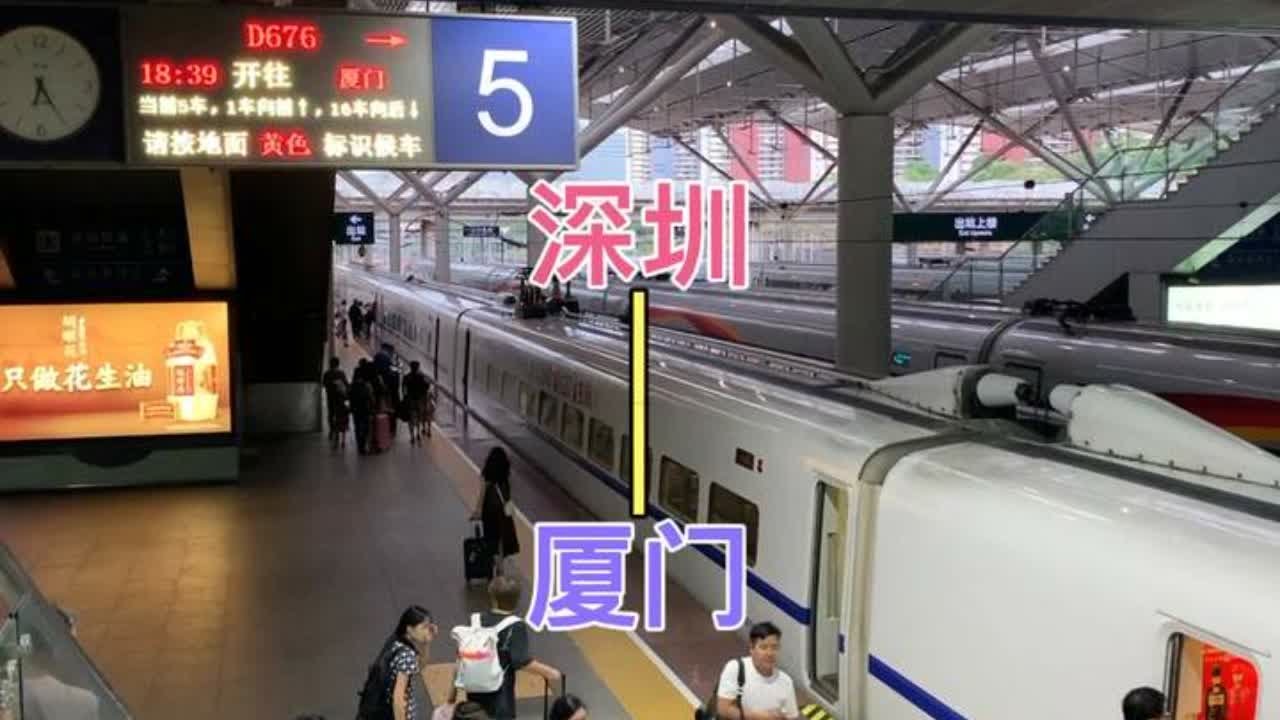 深圳北站到厦门站，看看这两座特区城市之间的人员来往咋样！ #深圳北站 #高铁动车 #出行 #厦门站 #高铁站