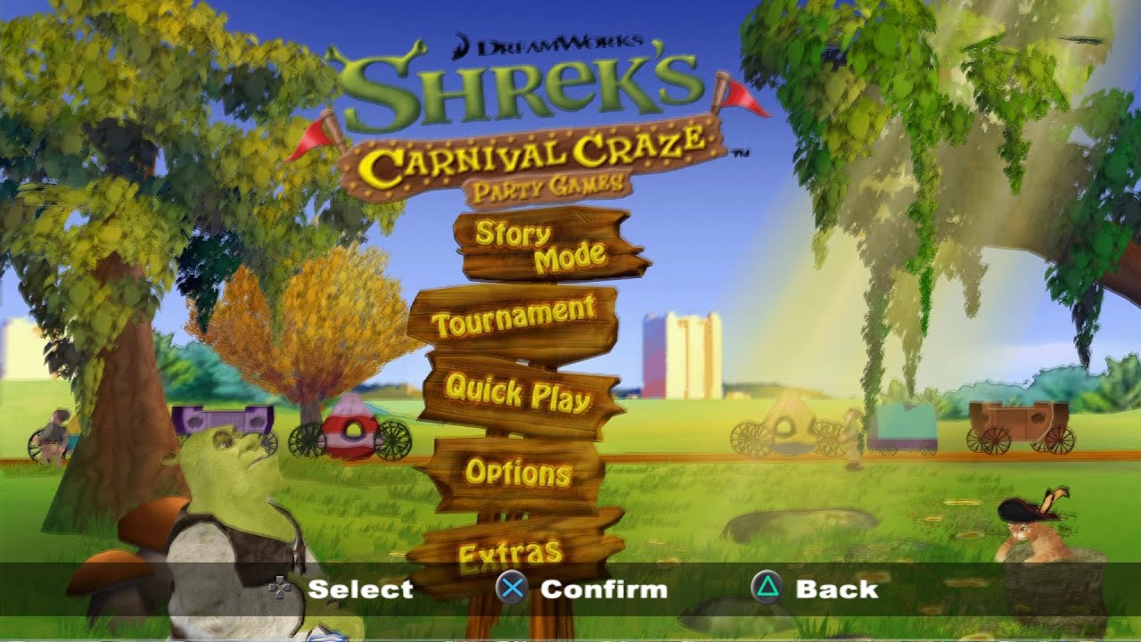Shrek's Carnival Craze PS2 Playthrough - Another Descent Shrek Game