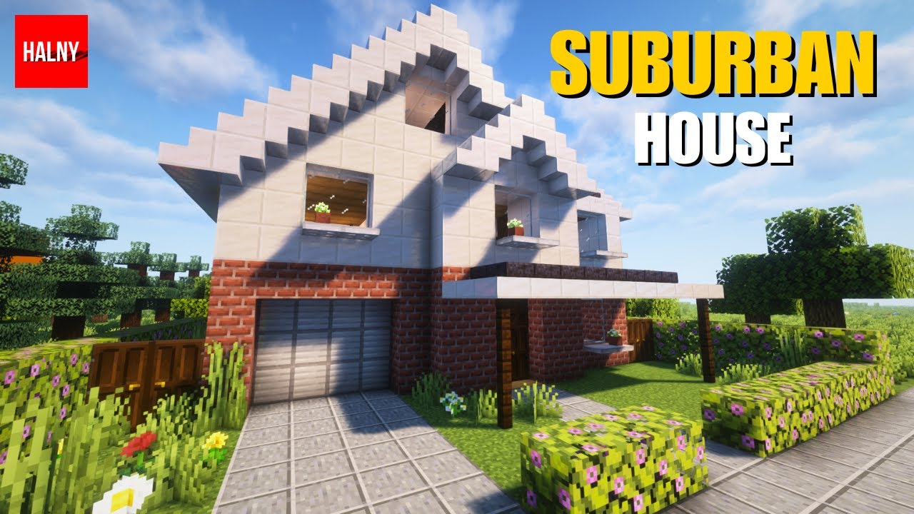 Minecraft suburban house tutorial