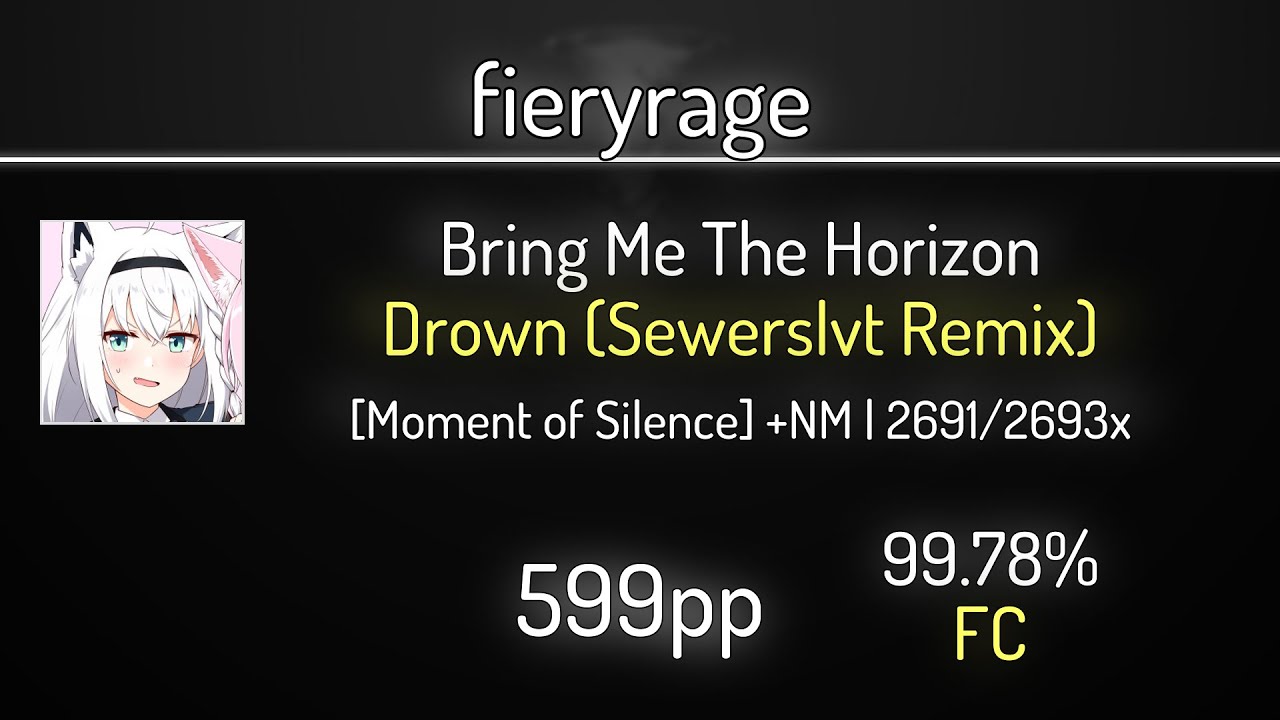 fieryrage (7.22⭐) Bring Me The Horizon - Drown (Sewerslvt) [Moment of Silence] 99.78% | FC | 599 PP