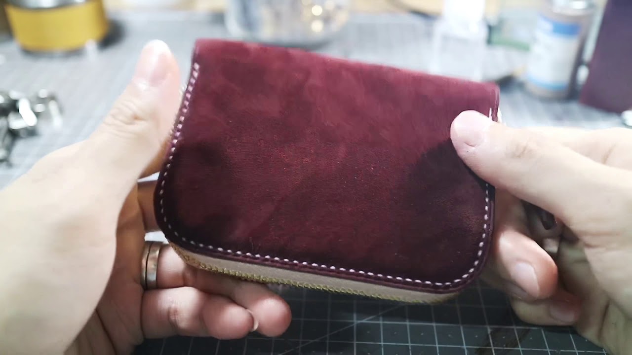 zipper half wallet - leathergoods
