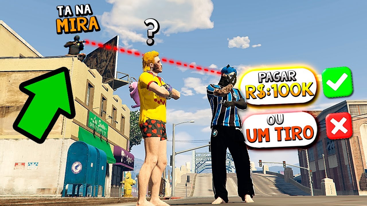 AMEACEI JOGADORES com SNIPER ESCONDIDO no GTA RP