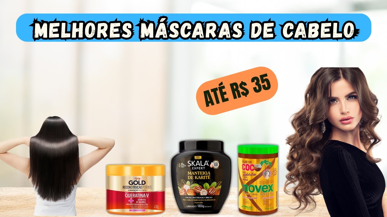 3 melhores MÁSCARAS de Cabelo até 35 reais.💸 + Como Identificar a Ideal e NUNCA Mais Errar!!