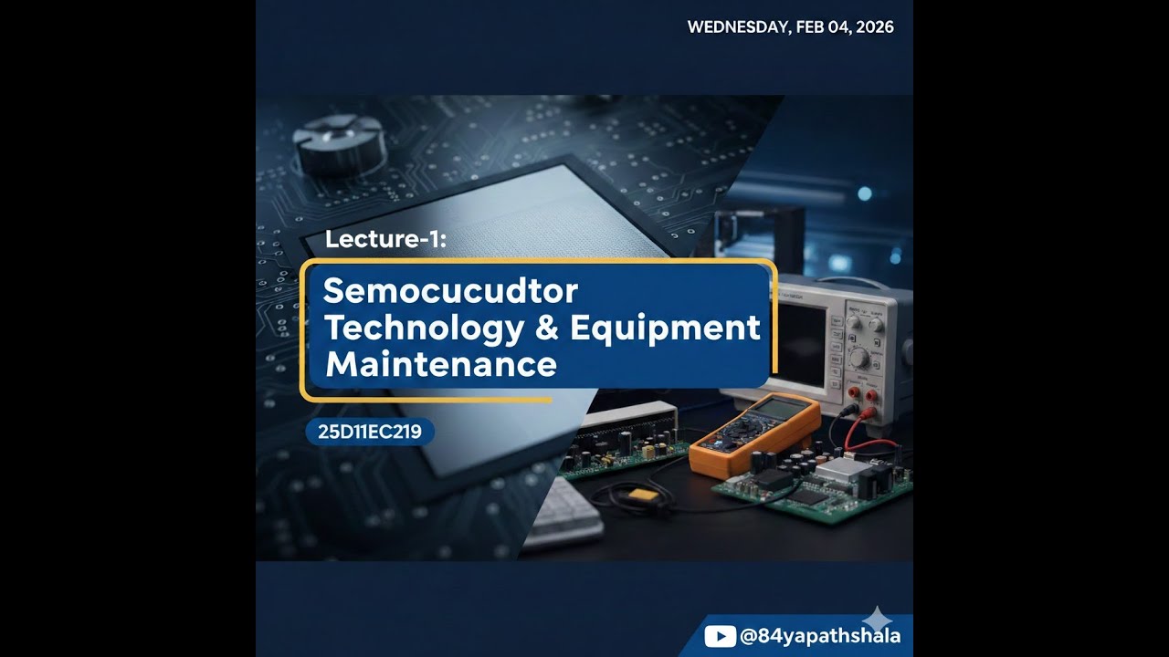 T1_L1_Semiconductor Technology Equipment Maintenance (25D11EC219)(Even Semester 2025-26)