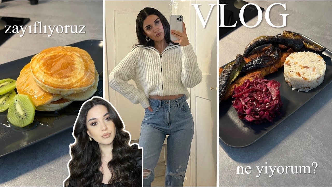 BERABER KİLO VERİYORUZ I zayıflamak için bir günde ne yiyorum, pankek tarifi, günlük vlog