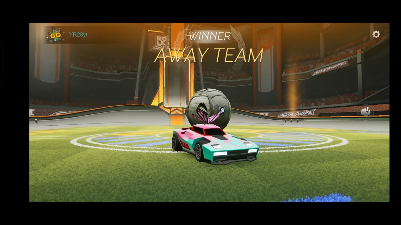 Playing rocket league sideswipe!