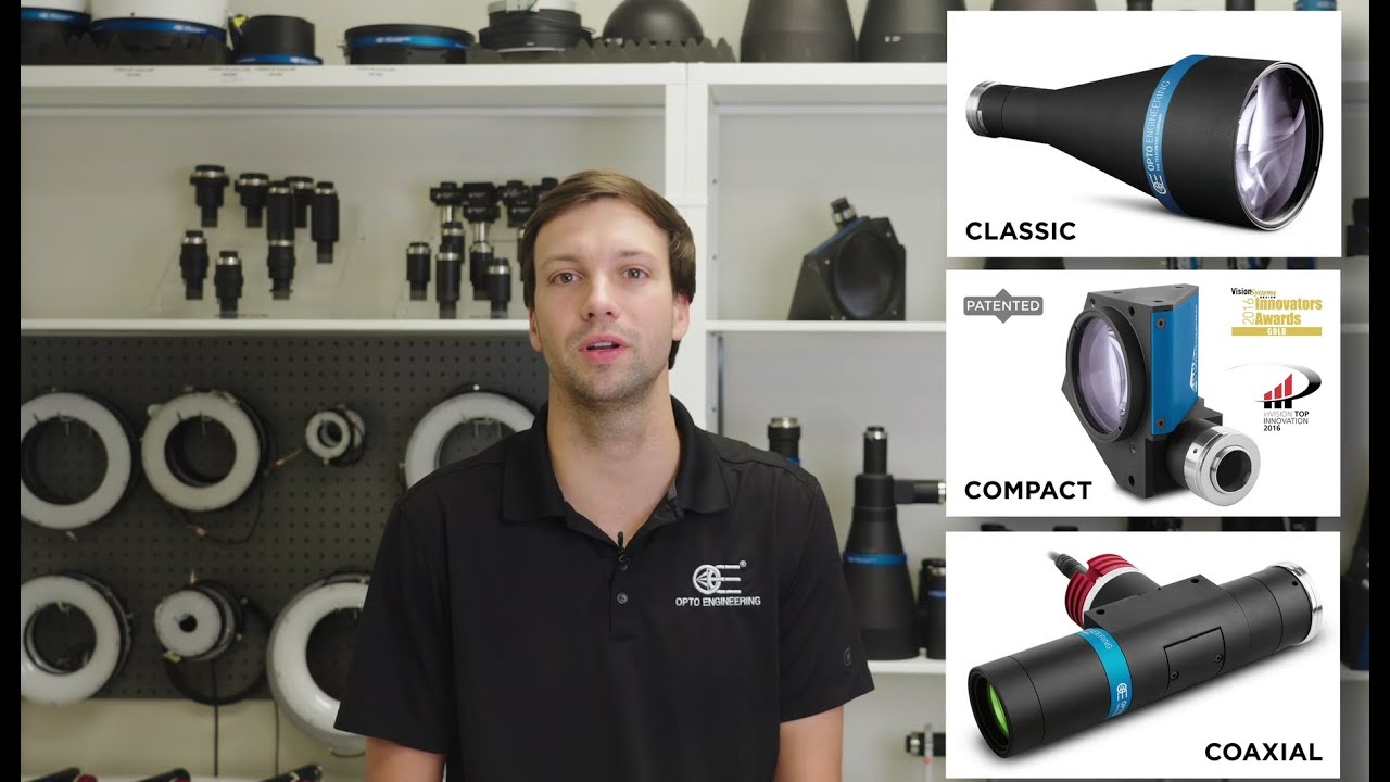 Classic, Compact, and Coaxial Telecentric lenses