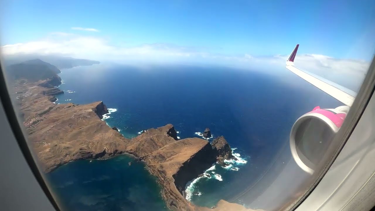 WIZZ AIR A321NEO | Full Approach & Landing at Madeira airport with extended downwind [GoPro 4K]