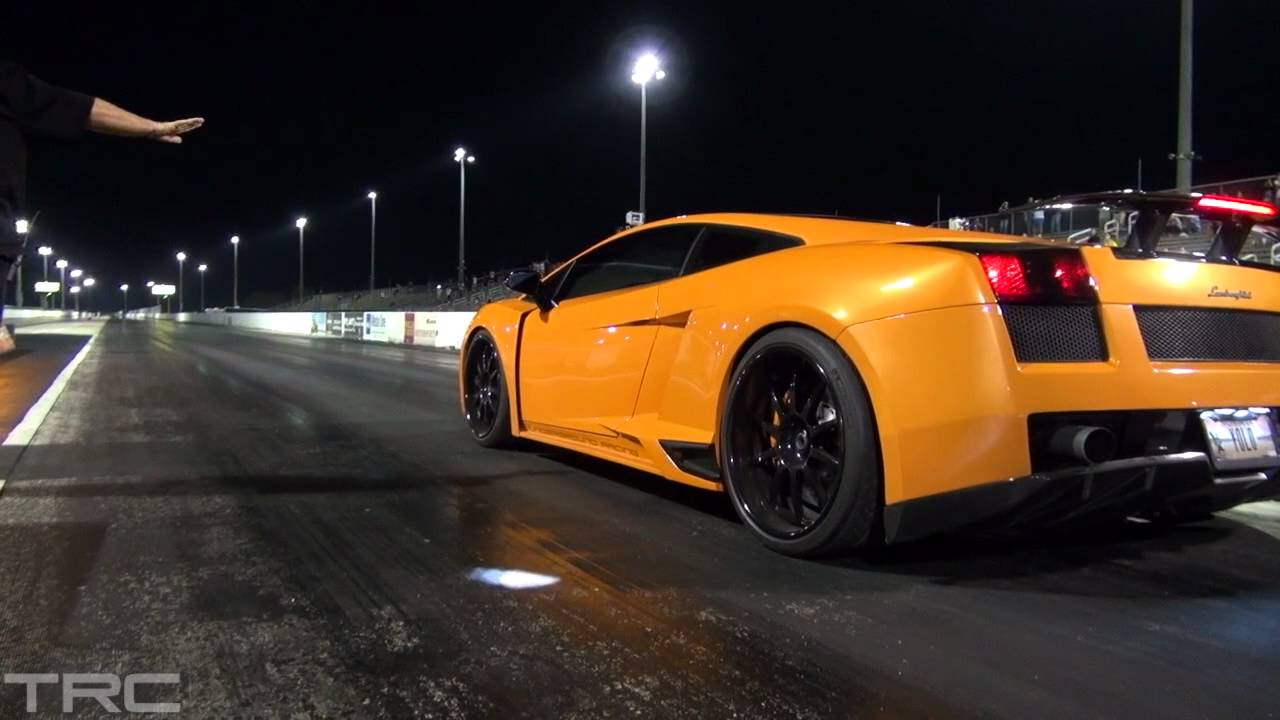 Twin Turbo Lamborghini  Gallardo's drag - UGR and Heffner