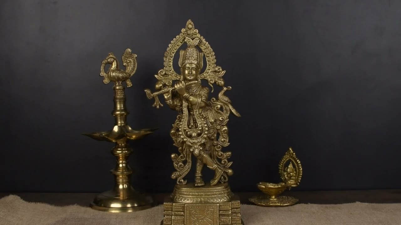 Lord Krishna Murti with Flute 14