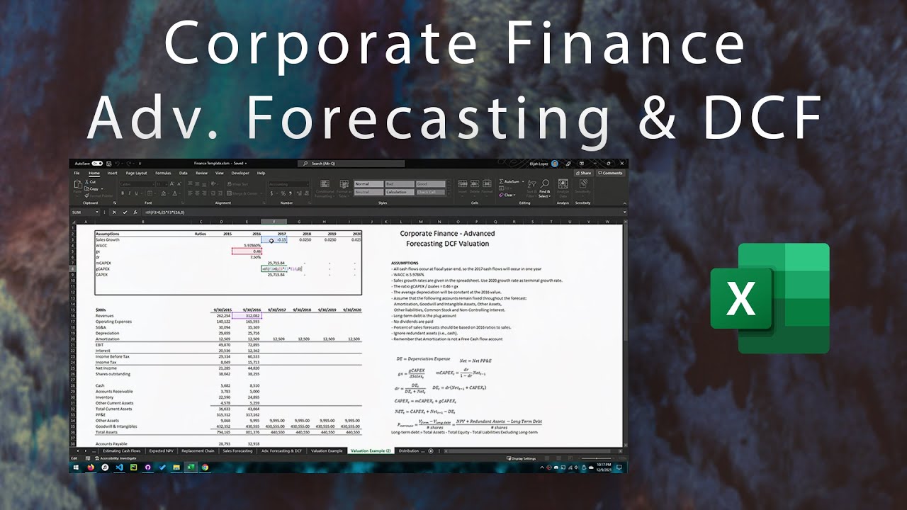 Corporate Finance - Advanced Forecasting & DCF Tutorial (BU 393)
