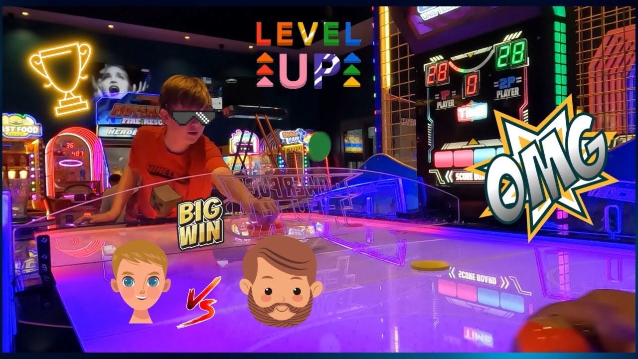 Son vs Dad OMG! Some One Gets Destroyed! | Power Puck Fever #dadandson #arcadegames #fungames