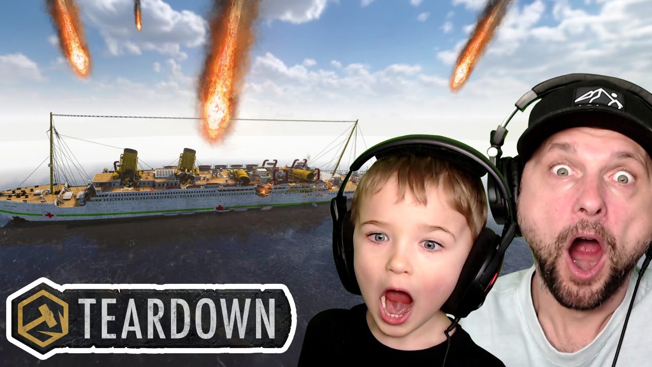 LUKAS & Dad Watching TITANIC Getting Hit By METEORS! Teardown Mods, Bombs, Meteor Shower Destruction