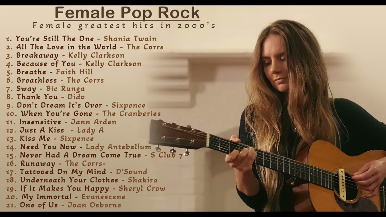 Female Pop Rock | Greatest Hits of 90's and 2000's | Rock Music
