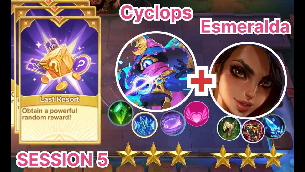 MAGIC CHESS GO GO: Cyclops and Esmeralda: New Meta Synergy Breakdown #magicchessgogo #mobilelegends