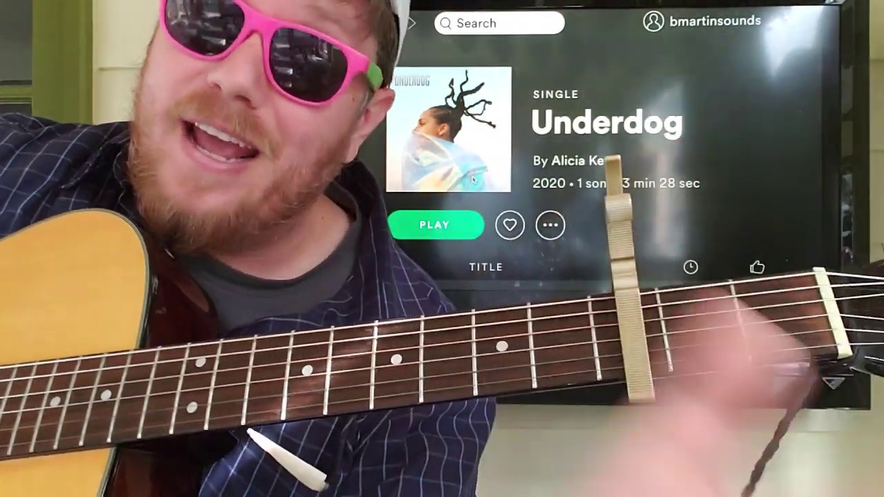 How To Play Underdog Alicia Keys // guitar tutorial beginner lesson easy chords