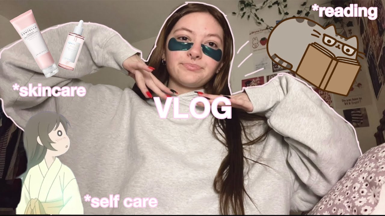 VLOG: reset with me! skincare, nails, reading