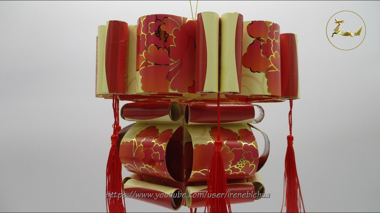 CNY Tutorial No. 244 - 红包袋手工作品 60-unit Hongbao Lantern Variation 1