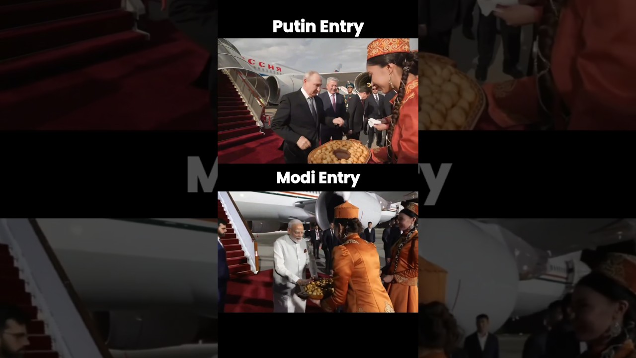 Modi vs Putin💯🫡SCO Summit 2026 Entry Comparison#shorts#putin#mldi#shortsfeed#comparison#news