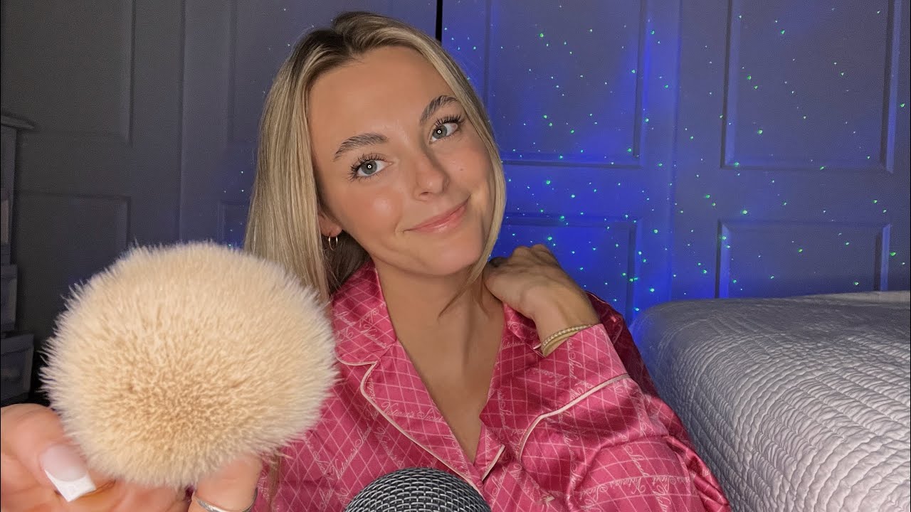 ASMR | Simple Face & Mic Brushing | Up Close Cozy Whispering