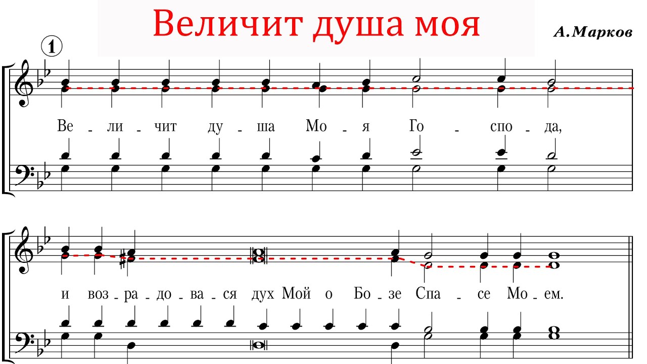 Величит душа моя Господа А.Марков - Альтовая партия