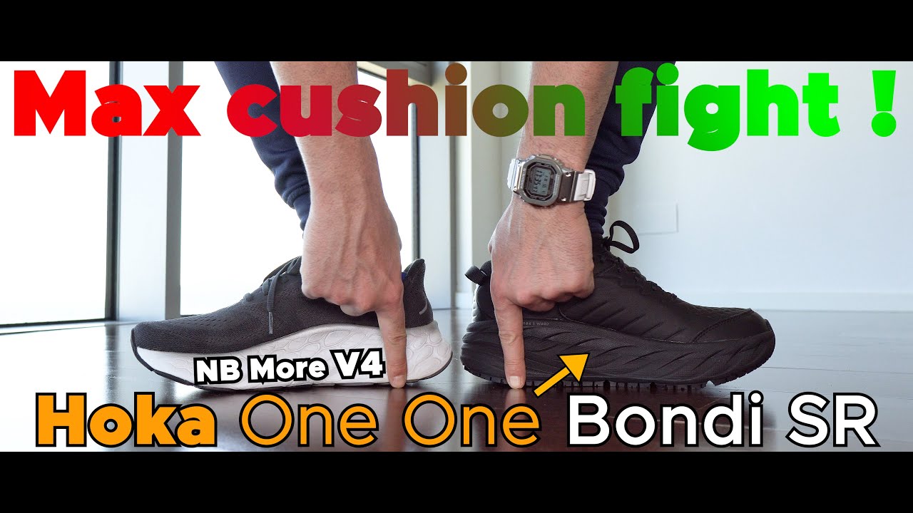 Ep147 Hoka Bondi SR Black vs New Balance More v4 MAX cushion (The battle)
