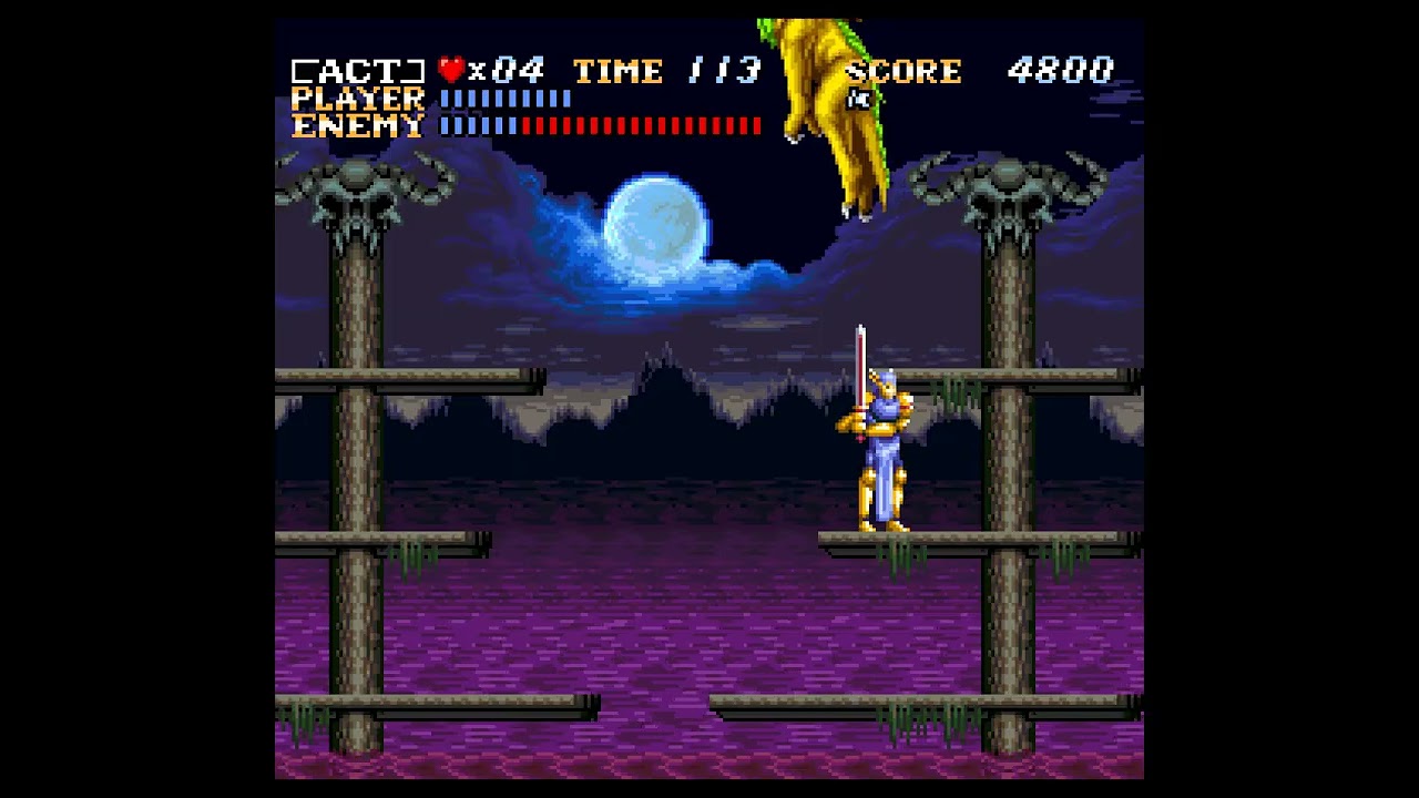 No Damage Manticore - ActRaiser Bloodpool Act 1 Boss