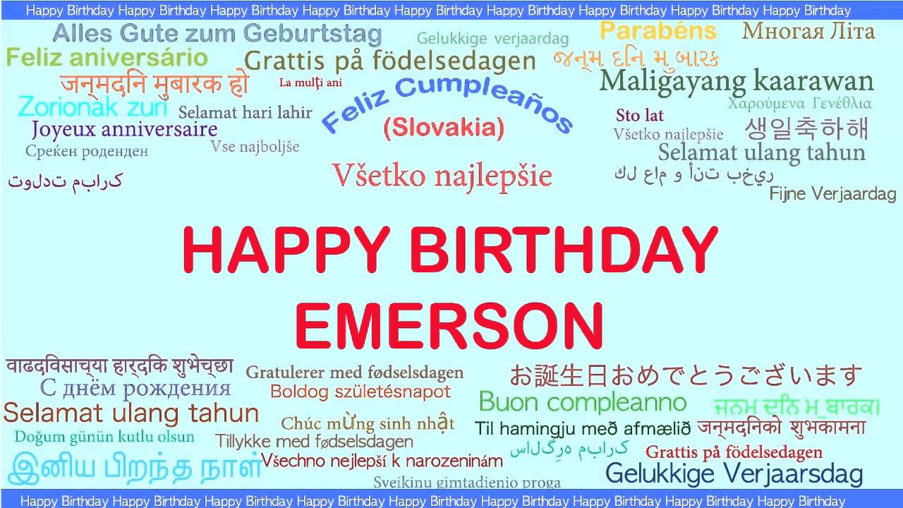 Emerson   Languages Idiomas - Happy Birthday