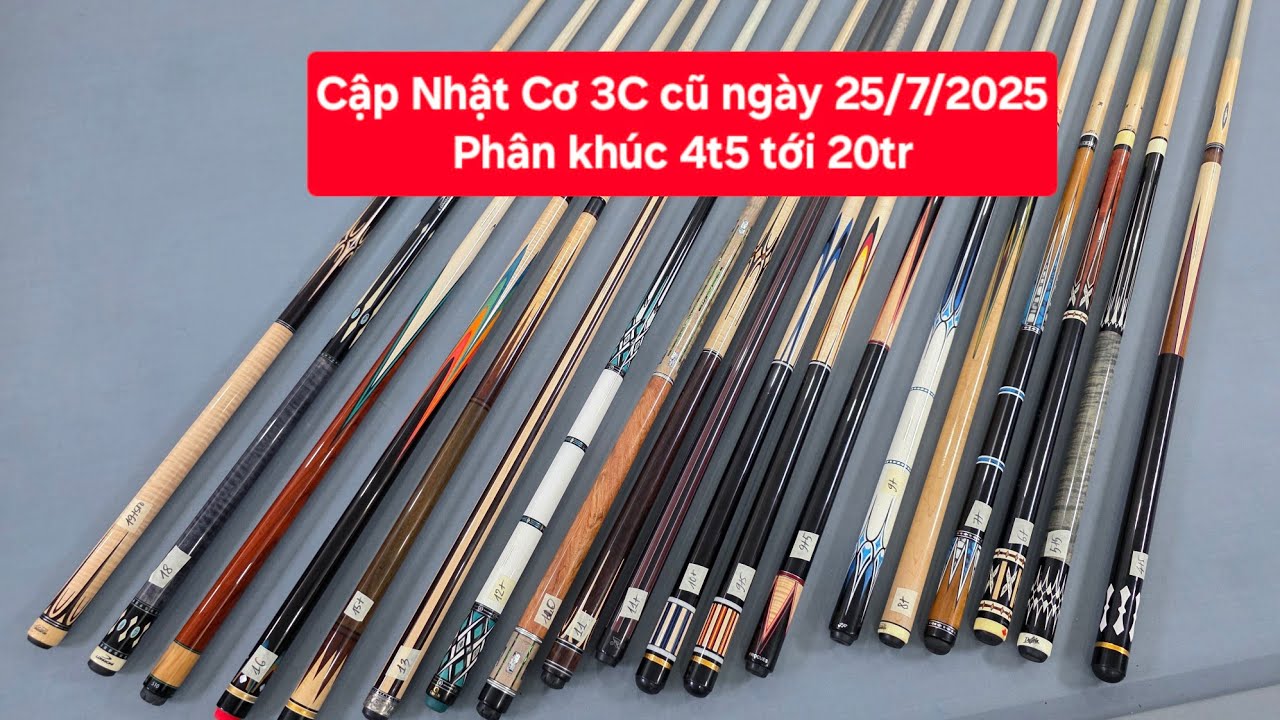 Cập Nhật Cơ Bida 3 Băng Cũ Ngày 25/7/2025