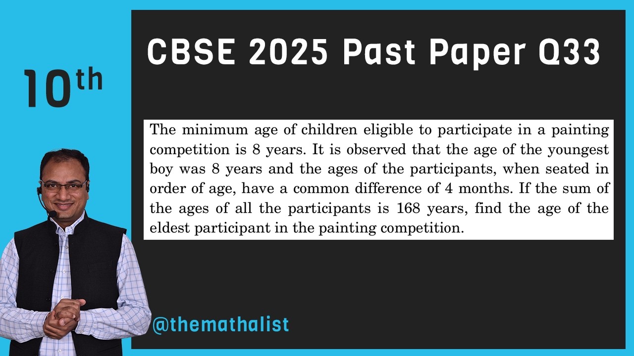 The minimum age of children eligible to participate in a painting competition is 8 years. It is obse