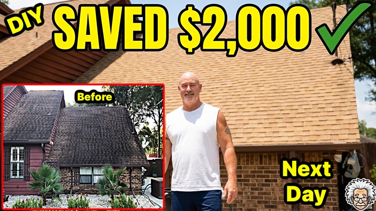 Absolute GENIUS & FASTEST Way To Clean a House Roof/Shingles, Siding, Deck, Fence, Clean it Spotless