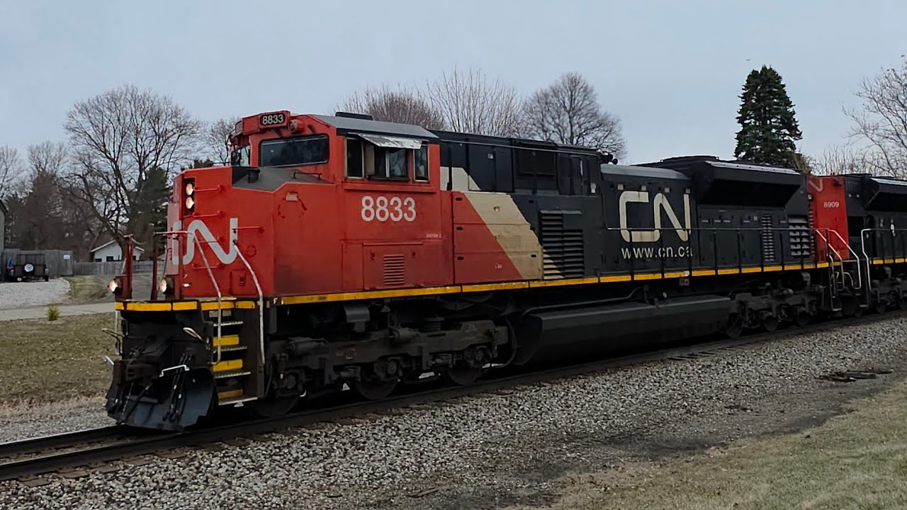 Canadian national westbound M399 8833+8909+8949 Bancroft Michigan March 15 2026