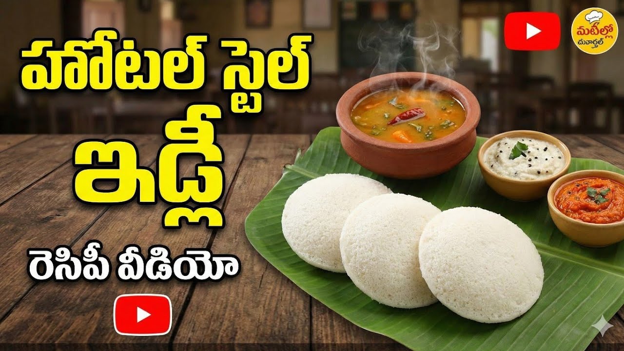 🌿 హోటల్ స్టైల్ ఇడ్లీ | Hotel Style Idli at Home | Telugu Breakfast Recipe#food#idly 