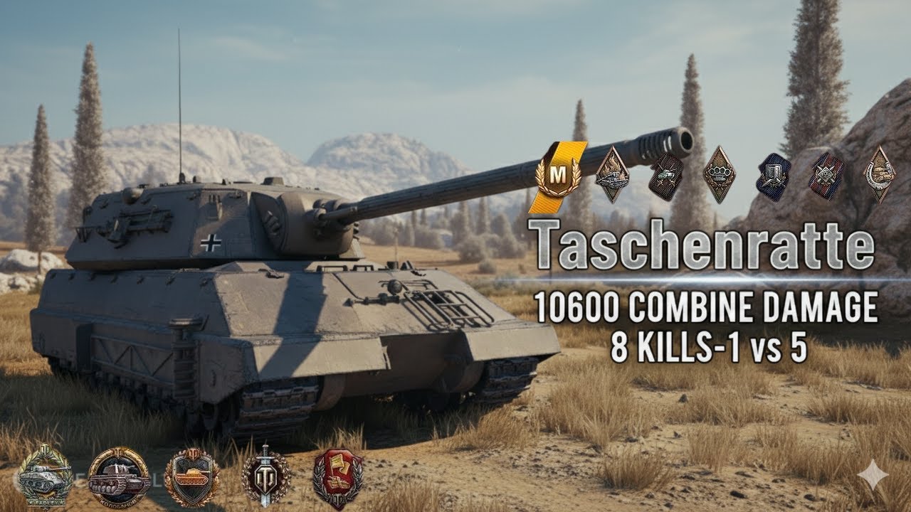Taschenratte I Yürüyen Kale Ruinberg Muhtarı Maçın Kahramanı 1 vs 5 #wot #worldoftanks #танкблиц