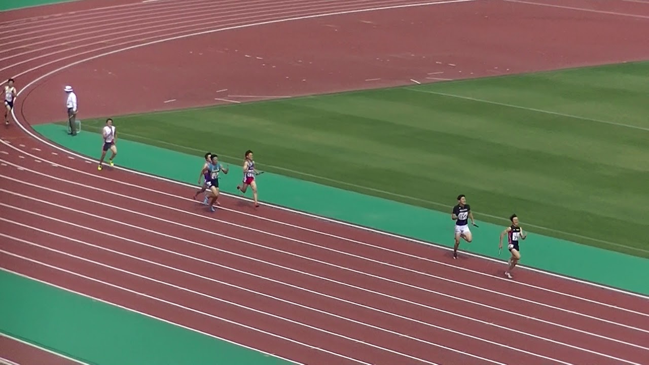 20190526高校総体陸上福岡県予選 男子4x400mリレー決勝