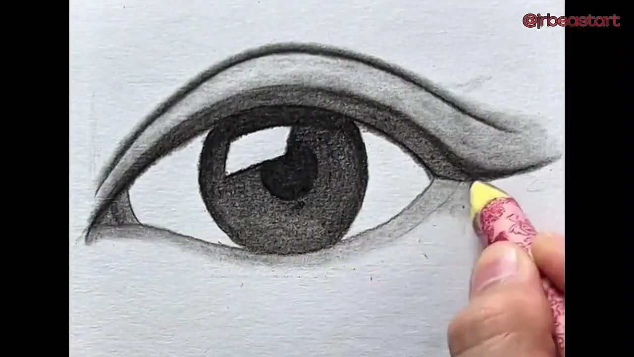 How to draw realistic eye 👁️ step by step, easy pencil drawing 